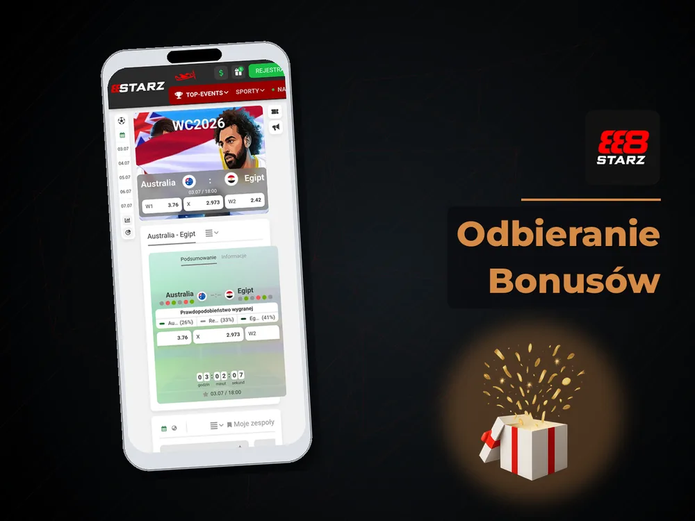 888starz - Odbieranie Bonusów