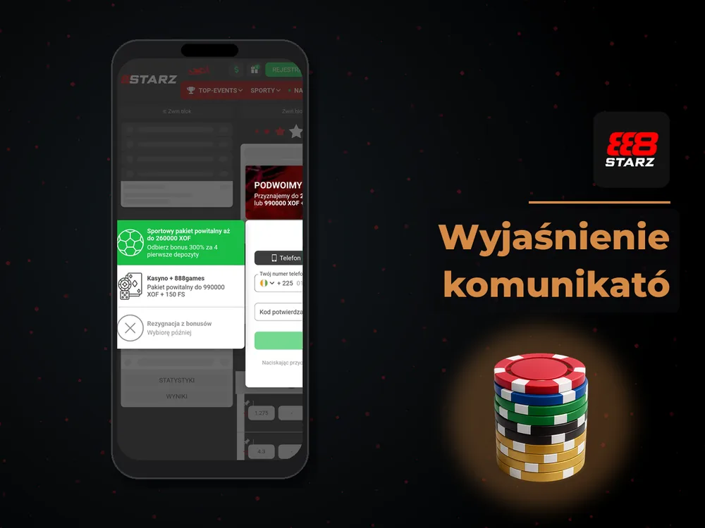 888starz - Wyjaśnienie komunikató